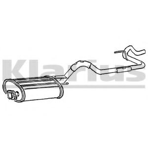 KLARIUS 250564 Глушитель выхлопных газов конечный для MITSUBISHI COLT/RODEO (Митсубиши/митсубиси Cолт/родэо) KLARIUS 250564 Глушитель выхлопных газов конечный для MITSUBISHI COLT/RODEO (Митсубиши/митсубиси Cолт/родэо)