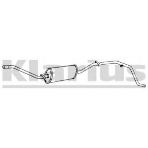 KLARIUS 260363 Глушитель выхлопных газов конечный для VOLKSWAGEN CADDY I (Фольксваген Cаддъ и) KLARIUS 260363 Глушитель выхлопных газов конечный для VOLKSWAGEN CADDY I (Фольксваген Cаддъ и)