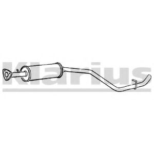 KLARIUS 260754 Средний глушитель выхлопных газов 