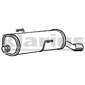KLARIUS 210762 Глушитель выхлопных газов конечный для PEUGEOT 206 (Пежо 206) KLARIUS 210762 Глушитель выхлопных газов конечный для PEUGEOT 206 (Пежо 206)