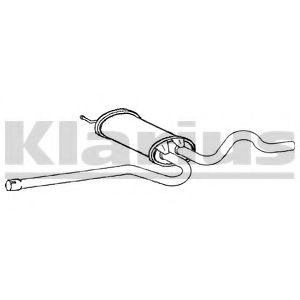 KLARIUS 260820 Средний глушитель выхлопных газов 