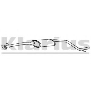 KLARIUS 260847 Средний глушитель выхлопных газов 