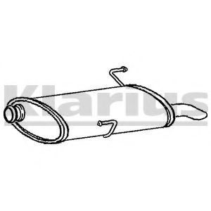 KLARIUS 210838 Глушитель выхлопных газов конечный для PEUGEOT 206 SW (Пежо 206 св) KLARIUS 210838 Глушитель выхлопных газов конечный для PEUGEOT 206 SW (Пежо 206 св)