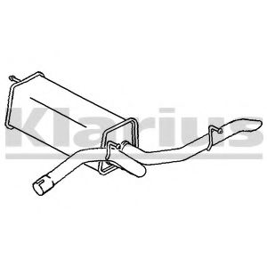 KLARIUS 220848 Глушитель выхлопных газов конечный для AUDI A2 (Ауди А2) KLARIUS 220848 Глушитель выхлопных газов конечный для AUDI A2 (Ауди А2)