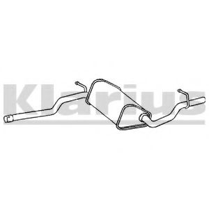 KLARIUS 260933 Средний глушитель выхлопных газов 