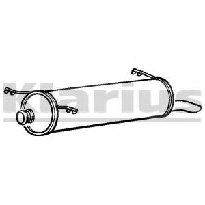 KLARIUS CN212E Глушитель выхлопных газов конечный для CITROëN (Cитроëн) KLARIUS CN212E Глушитель выхлопных газов конечный для CITROëN (Cитроëн)