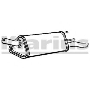 KLARIUS GM117E Глушитель выхлопных газов конечный для OPEL CORSA B (Опель Корса б) KLARIUS GM117E Глушитель выхлопных газов конечный для OPEL CORSA B (Опель Корса б)