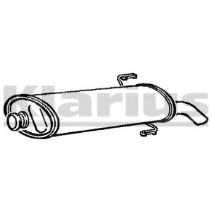 KLARIUS PG502J Глушитель выхлопных газов конечный для PEUGEOT (Пежо) KLARIUS PG502J Глушитель выхлопных газов конечный для PEUGEOT (Пежо)