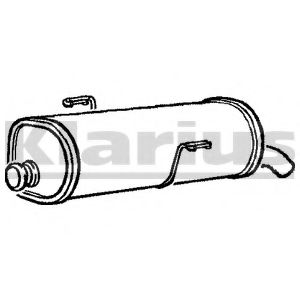 KLARIUS PG543A Глушитель выхлопных газов конечный для PEUGEOT 206 (Пежо 206) KLARIUS PG543A Глушитель выхлопных газов конечный для PEUGEOT 206 (Пежо 206)