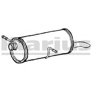 KLARIUS PG639H Глушитель выхлопных газов конечный для PEUGEOT 307 (Пежо 307) KLARIUS PG639H Глушитель выхлопных газов конечный для PEUGEOT 307 (Пежо 307)