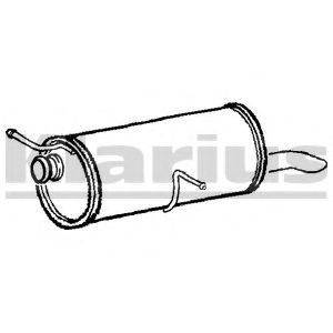 KLARIUS PG645A Глушитель выхлопных газов конечный для PEUGEOT 307 (Пежо 307) KLARIUS PG645A Глушитель выхлопных газов конечный для PEUGEOT 307 (Пежо 307)