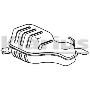 KLARIUS VO382T Глушитель выхлопных газов конечный для VOLVO V70 II (Вольво V70 2) KLARIUS VO382T Глушитель выхлопных газов конечный для VOLVO V70 II (Вольво V70 2)