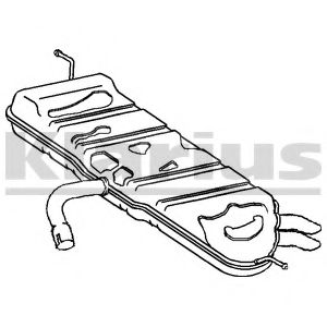 KLARIUS VW654A Глушитель выхлопных газов конечный для VOLKSWAGEN GOLF V (Фольксваген Гольф 5) KLARIUS VW654A Глушитель выхлопных газов конечный для VOLKSWAGEN GOLF V (Фольксваген Гольф 5)