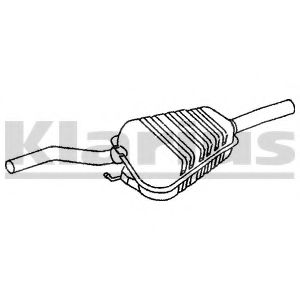 KLARIUS 261016 Средний глушитель выхлопных газов 