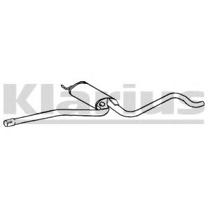 KLARIUS 261024 Средний глушитель выхлопных газов 