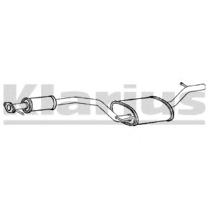 KLARIUS 261030 Средний глушитель выхлопных газов 