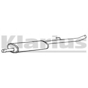 KLARIUS 260967 Средний глушитель выхлопных газов 