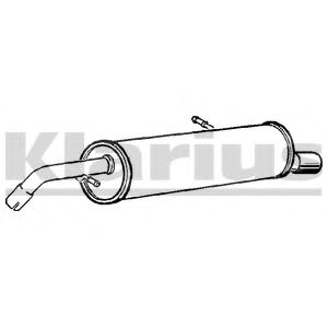 KLARIUS PG793G Глушитель выхлопных газов конечный для PEUGEOT 207 (Пежо 207) KLARIUS PG793G Глушитель выхлопных газов конечный для PEUGEOT 207 (Пежо 207)