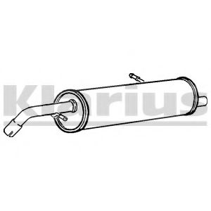 KLARIUS PG812D Глушитель выхлопных газов конечный для PEUGEOT 207 (Пежо 207) KLARIUS PG812D Глушитель выхлопных газов конечный для PEUGEOT 207 (Пежо 207)