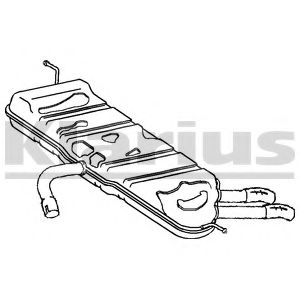 KLARIUS VW665H Глушитель выхлопных газов конечный для VOLKSWAGEN GOLF V (Фольксваген Гольф 5) KLARIUS VW665H Глушитель выхлопных газов конечный для VOLKSWAGEN GOLF V (Фольксваген Гольф 5)