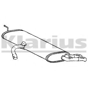 KLARIUS VW666G Глушитель выхлопных газов конечный для VOLKSWAGEN GOLF V (Фольксваген Гольф 5) KLARIUS VW666G Глушитель выхлопных газов конечный для VOLKSWAGEN GOLF V (Фольксваген Гольф 5)