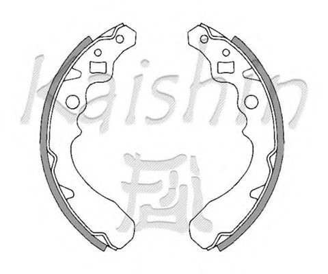 KAISHIN K0027 Тормозные колодоки 