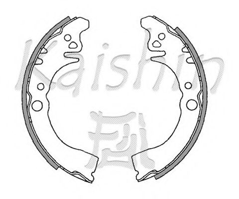 KAISHIN K0036 Тормозные колодоки 