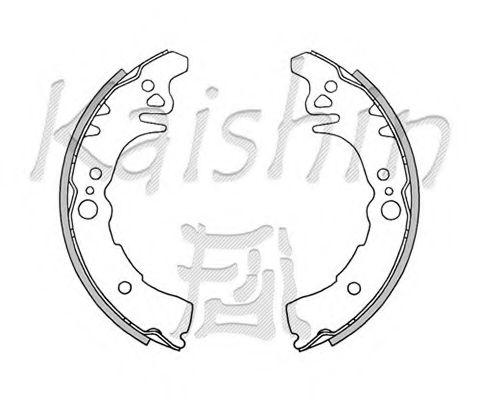 KAISHIN K0037 Тормозные колодоки 