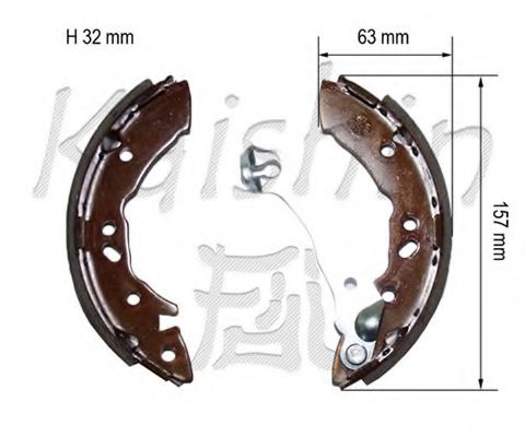 KAISHIN K7904 Тормозные колодоки для HYUNDAI EXCEL (Хендай Эxcэл) KAISHIN K7904 Тормозные колодоки для HYUNDAI EXCEL (Хендай Эxcэл)