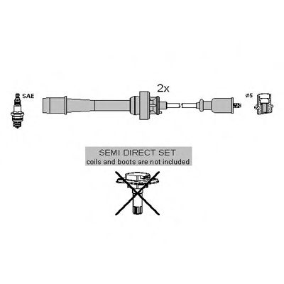 HITACHI 134954 Комплект проводов зажигания для MAZDA PREMACY (Мазда Premacy) HITACHI 134954 Комплект проводов зажигания для MAZDA PREMACY (Мазда Premacy)