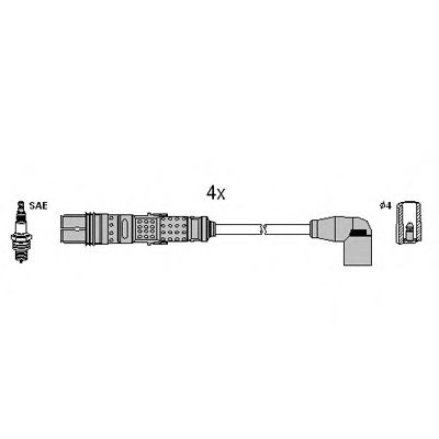 HITACHI 134961 Комплект проводов зажигания для SKODA YETI (Шкода Йети) HITACHI 134961 Комплект проводов зажигания для SKODA YETI (Шкода Йети)