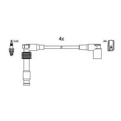 HITACHI 134759 Комплект проводов зажигания для DAEWOO NUBIRA (Дэу Нубира) HITACHI 134759 Комплект проводов зажигания для DAEWOO NUBIRA (Дэу Нубира)