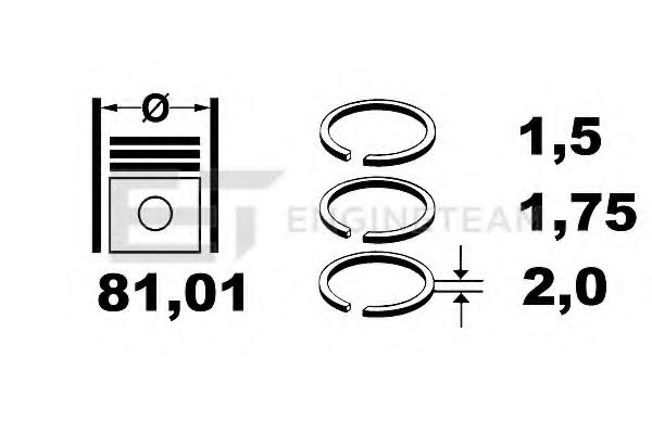 ET ENGINETEAM R1005100 Комплект поршневых колец для AUDI TT (Ауди Тт) ET ENGINETEAM R1005100 Комплект поршневых колец для AUDI TT (Ауди Тт)