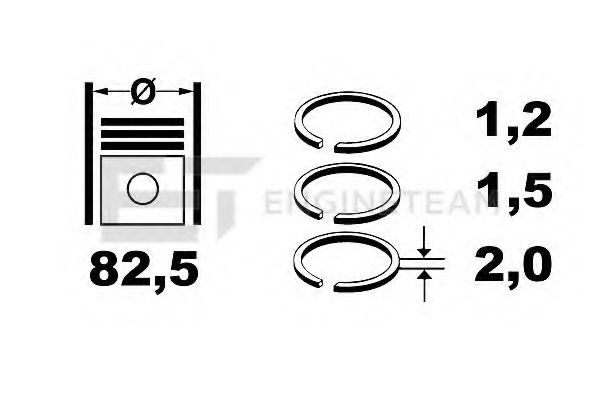ET ENGINETEAM R1006700 Комплект поршневых колец для AUDI A6 (Ауди А6) ET ENGINETEAM R1006700 Комплект поршневых колец для AUDI A6 (Ауди А6)