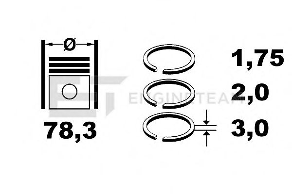 ET ENGINETEAM R1007700 Комплект поршневых колец для AUDI (Ауди) ET ENGINETEAM R1007700 Комплект поршневых колец для AUDI (Ауди)