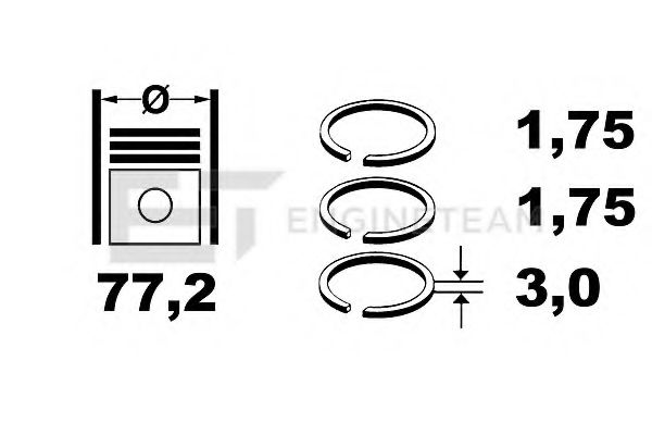 ET ENGINETEAM R4001700 Комплект поршневых колец для KIA FORTE (Киа Фортэ) ET ENGINETEAM R4001700 Комплект поршневых колец для KIA FORTE (Киа Фортэ)