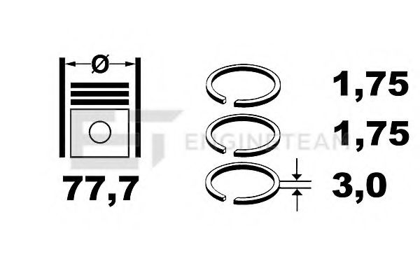 ET ENGINETEAM R4001750 Комплект поршневых колец для KIA FORTE (Киа Фортэ) ET ENGINETEAM R4001750 Комплект поршневых колец для KIA FORTE (Киа Фортэ)
