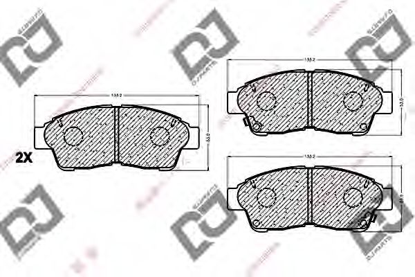 DJ PARTS BP1000 Тормозные колодки для TOYOTA CORONA (Тойота/тоета Cорона) DJ PARTS BP1000 Тормозные колодки для TOYOTA CORONA (Тойота/тоета Cорона)