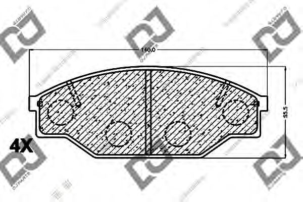 DJ PARTS BP1002 Тормозные колодки для TOYOTA CORONA (Тойота/тоета Cорона) DJ PARTS BP1002 Тормозные колодки для TOYOTA CORONA (Тойота/тоета Cорона)