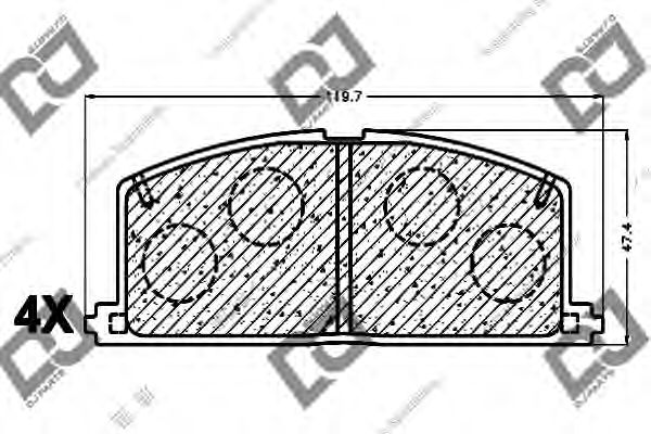 DJ PARTS BP1003 Тормозные колодки для TOYOTA CORONA (Тойота/тоета Cорона) DJ PARTS BP1003 Тормозные колодки для TOYOTA CORONA (Тойота/тоета Cорона)