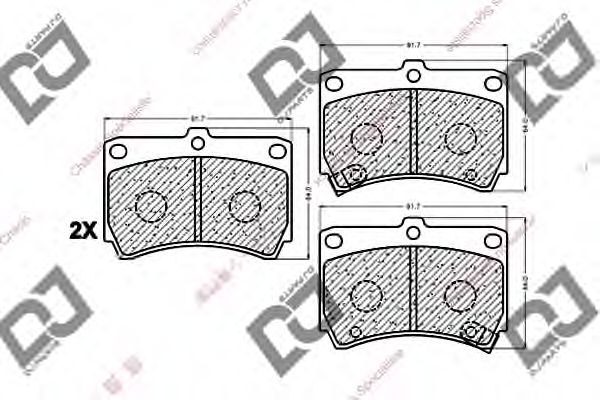 DJ PARTS BP1027 Тормозные колодки для MAZDA FAMILIA V (Мазда Фамилиа v) DJ PARTS BP1027 Тормозные колодки для MAZDA FAMILIA V (Мазда Фамилиа v)