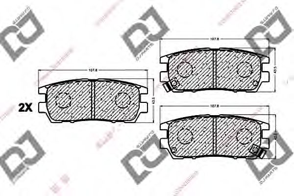 DJ PARTS BP1077 Тормозные колодки для MITSUBISHI PAJERO/SHOGUN (Митсубиши/митсубиси Пажэро/шогун) DJ PARTS BP1077 Тормозные колодки для MITSUBISHI PAJERO/SHOGUN (Митсубиши/митсубиси Пажэро/шогун)