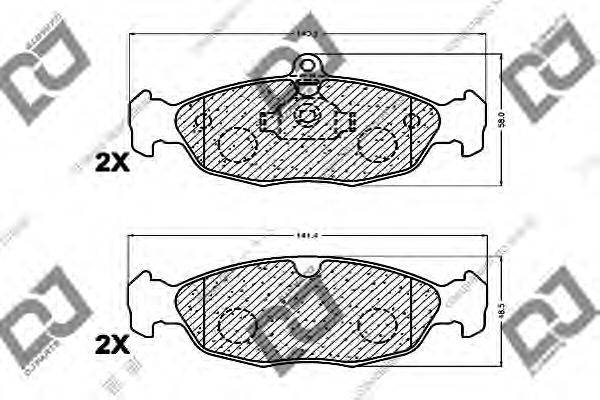 DJ PARTS BP1121 Тормозные колодки для DAEWOO (Дэу) DJ PARTS BP1121 Тормозные колодки для DAEWOO (Дэу)