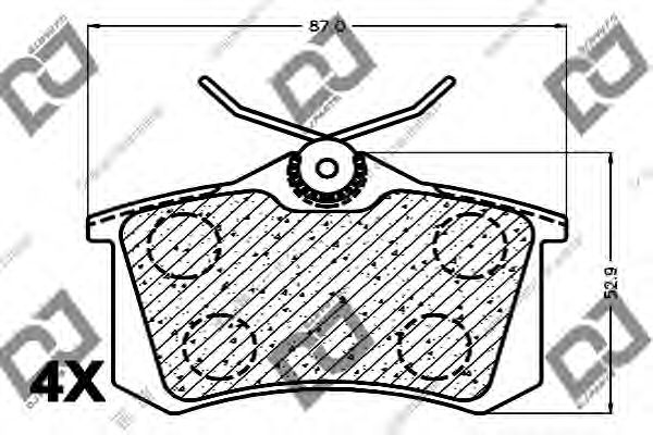 DJ PARTS BP1189 Тормозные колодки для VOLKSWAGEN (Фольксваген) DJ PARTS BP1189 Тормозные колодки для VOLKSWAGEN (Фольксваген)