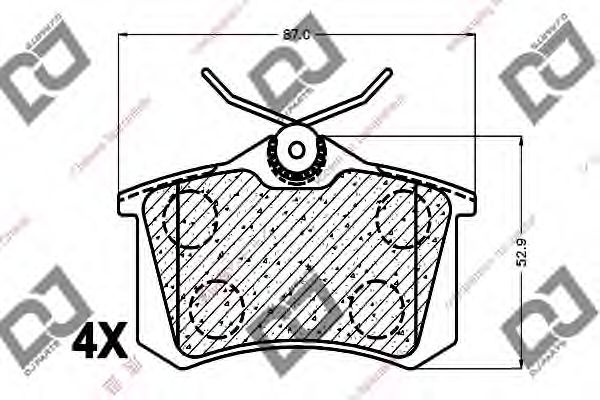 DJ PARTS BP1190 Тормозные колодки для VOLKSWAGEN (Фольксваген) DJ PARTS BP1190 Тормозные колодки для VOLKSWAGEN (Фольксваген)