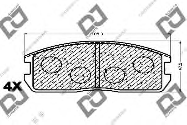 DJ PARTS BP1192 Тормозные колодки для MITSUBISHI LANCER III (Митсубиши/митсубиси Ланcэр 3) DJ PARTS BP1192 Тормозные колодки для MITSUBISHI LANCER III (Митсубиши/митсубиси Ланcэр 3)