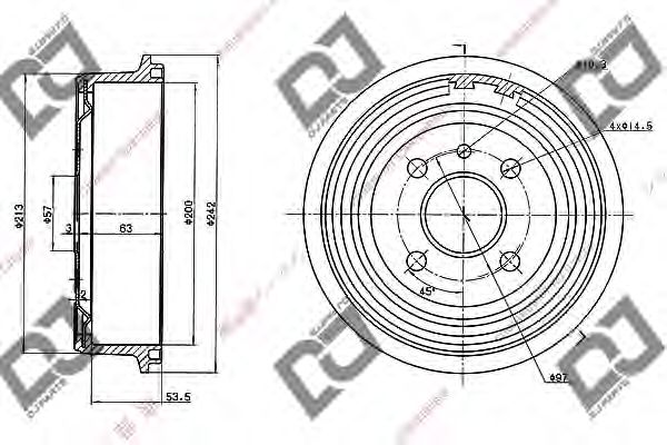 DJ PARTS BR1024 Тормозной барабан для OPEL MANTA B CC (Опель Манта б cc) DJ PARTS BR1024 Тормозной барабан для OPEL MANTA B CC (Опель Манта б cc)
