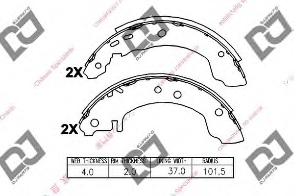 DJ PARTS BS1127 Тормозные колодоки для NISSAN PRIMERA (Ниссан Примера) DJ PARTS BS1127 Тормозные колодоки для NISSAN PRIMERA (Ниссан Примера)
