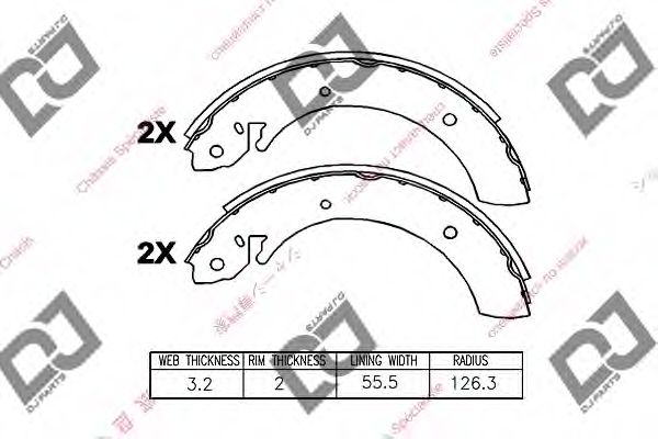 DJ PARTS BS1136 Тормозные колодоки для FORD GRANADA (Форд Гранада) DJ PARTS BS1136 Тормозные колодоки для FORD GRANADA (Форд Гранада)