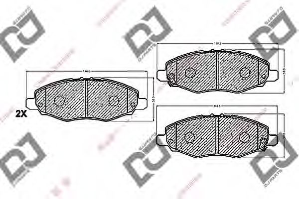 DJ PARTS BP1143 Тормозные колодки для TOYOTA INNOVA (Тойота/тоета Инноvа) DJ PARTS BP1143 Тормозные колодки для TOYOTA INNOVA (Тойота/тоета Инноvа)